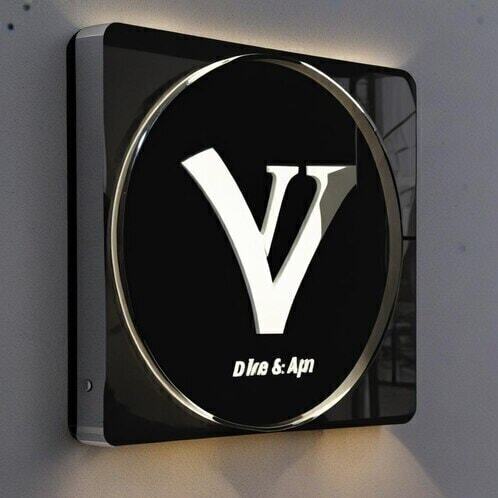 Acrylic White And Black LED 3D Letter Sign Board