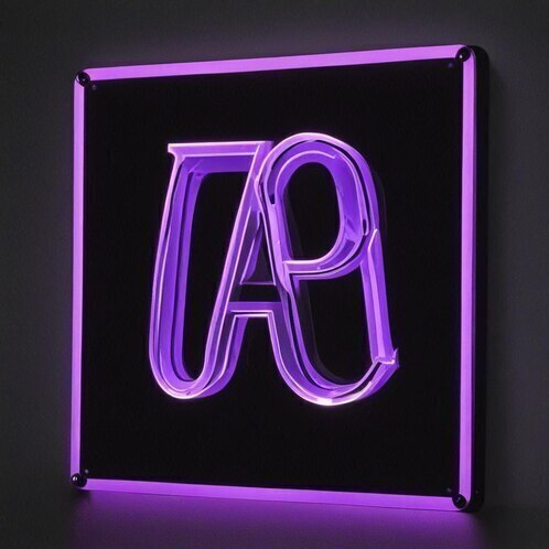 ACP Purple And Black LED Letter Sign Board