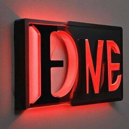 ACP Red And Black LED Letter Sign Board