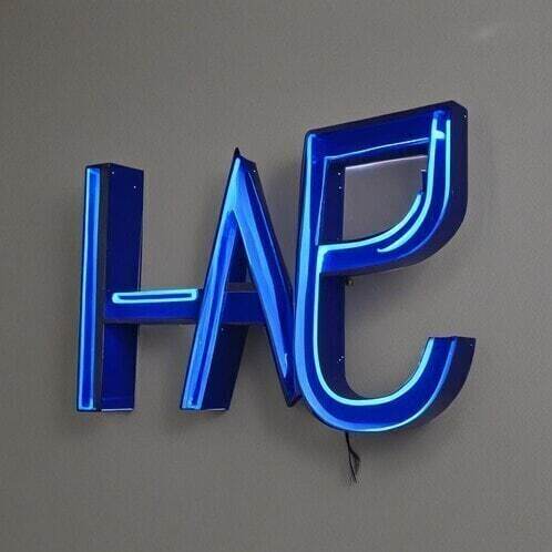 ACP Blue And Black LED Letter Sign Board