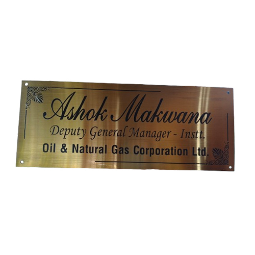 Stainless Steel Rectangular Name Plate