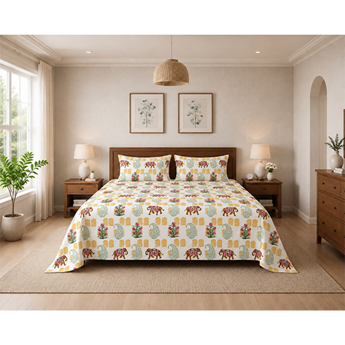 Cotton Double Or King Size Bedsheet Set