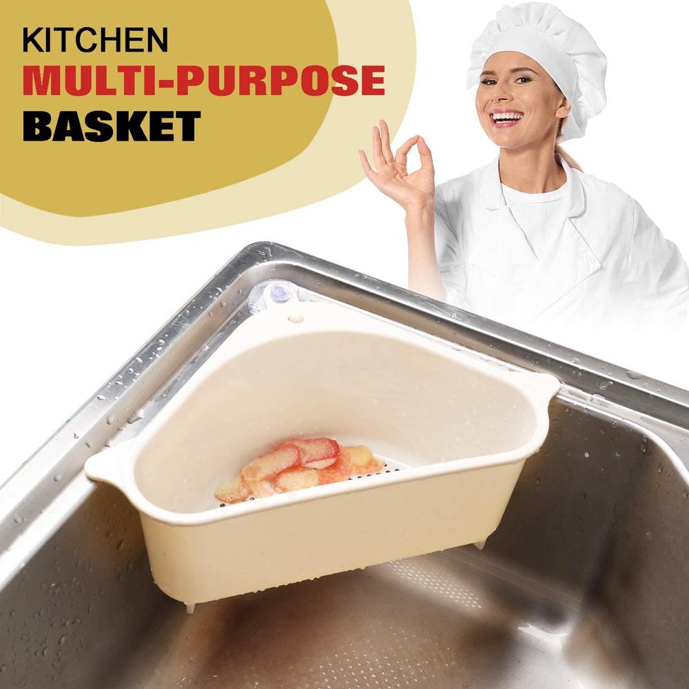 Kitchen Sink Drain Basket Multifunctional Drain Shelf Sink Storage Rack