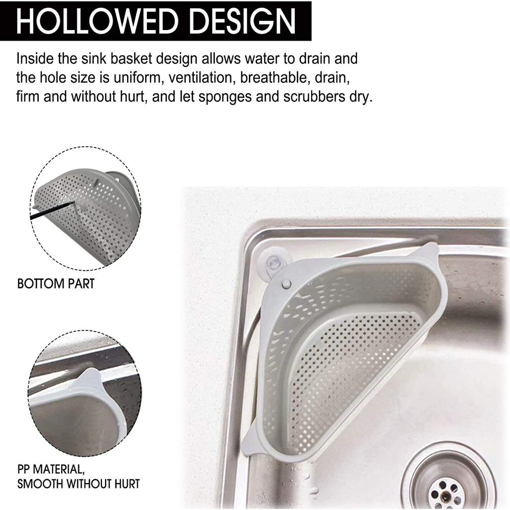 Kitchen Sink Drain Basket Multifunctional Drain Shelf Sink Storage Rack