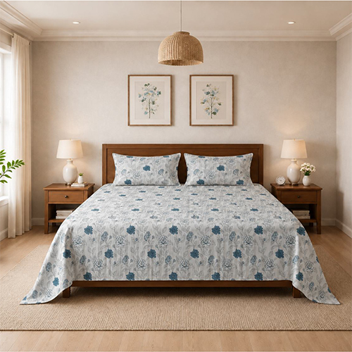 Floral Pure Cotton |King Size Bed Sheet Set