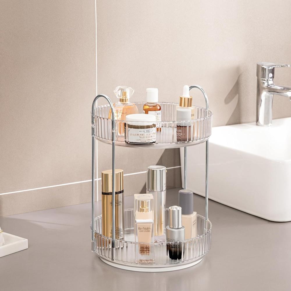 360 Rotating Makeup Organiser - 2 Layer - Cavity Quantity: E Unit