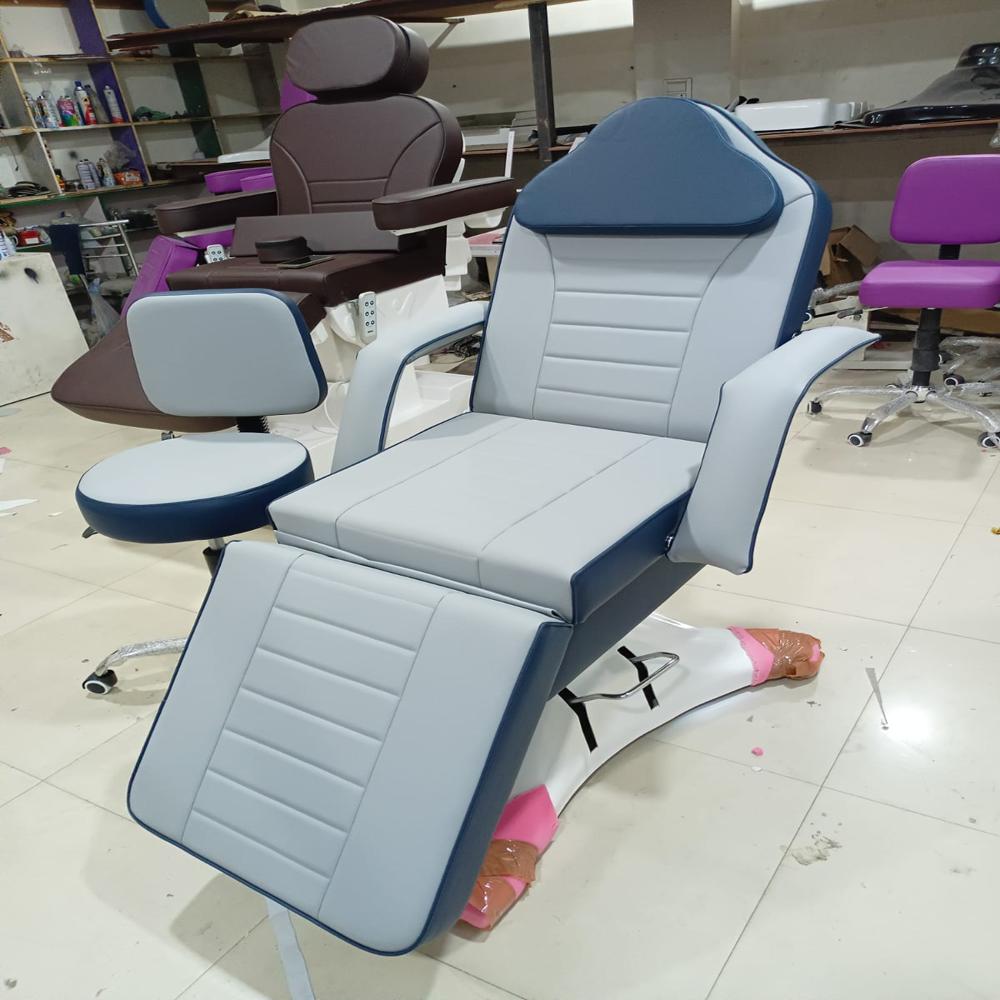 Blue And White Cosmetic Hydraulic Derma Chair