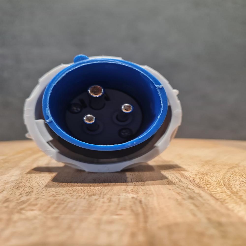 16mp 3 Pin Plug - Gray & Blue, 50-60 Hz Frequency | Industrial Application, 1 Year Warranty