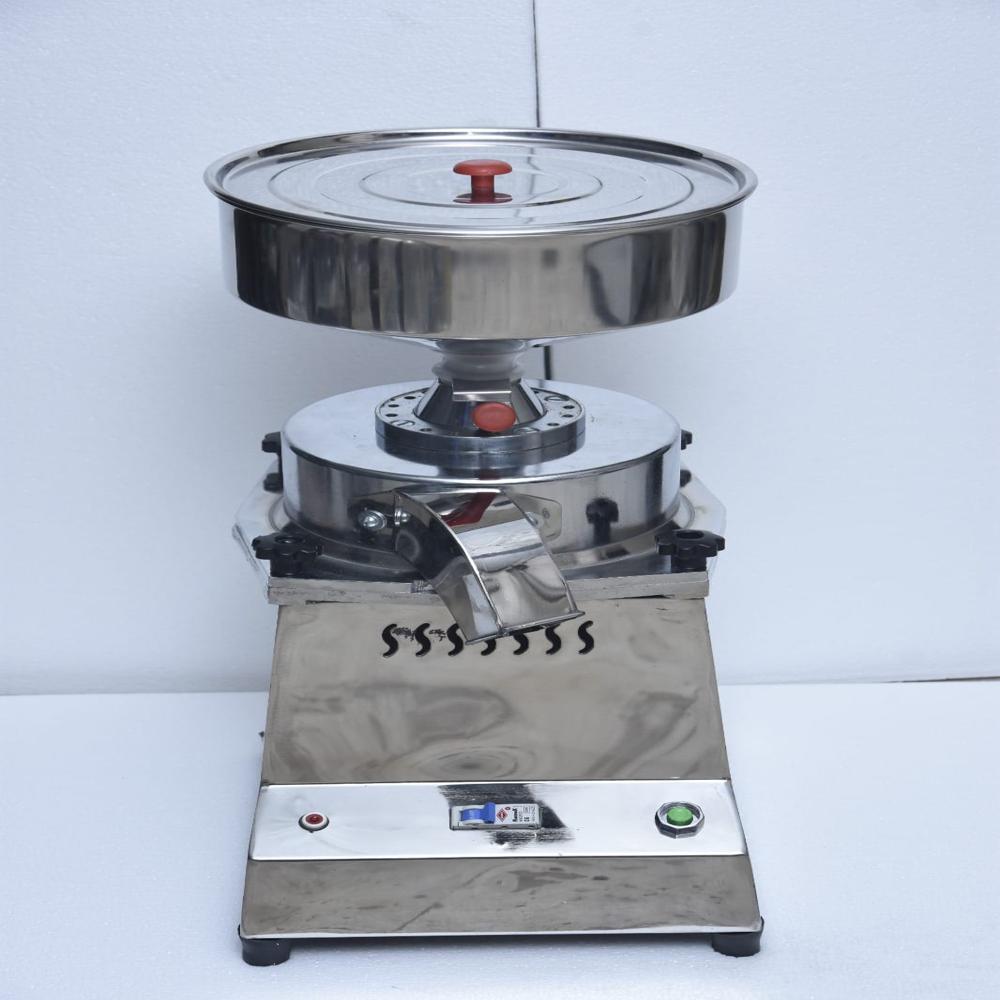 Tab Top Flour Mill - 304 Stainless Steel, 500x250x700 Mm, Silver | 1 Hp Motor, Adjustable Fineness, Semi-automatic, Low Noise, Portable