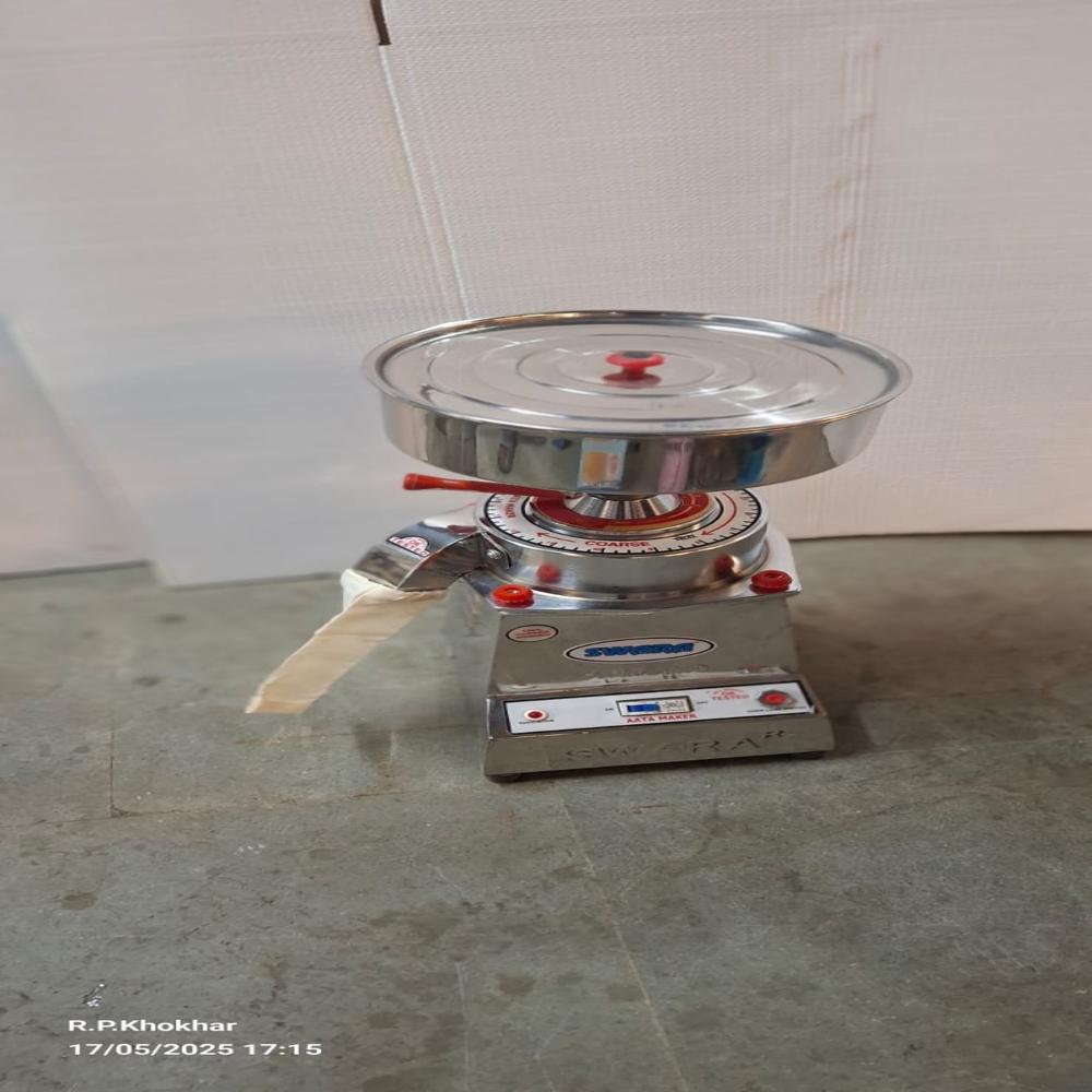 Tab Top Flour Mill - 304 Stainless Steel, 500x250x700 Mm, Silver | 1 Hp Motor, Adjustable Fineness, Semi-automatic, Low Noise, Portable