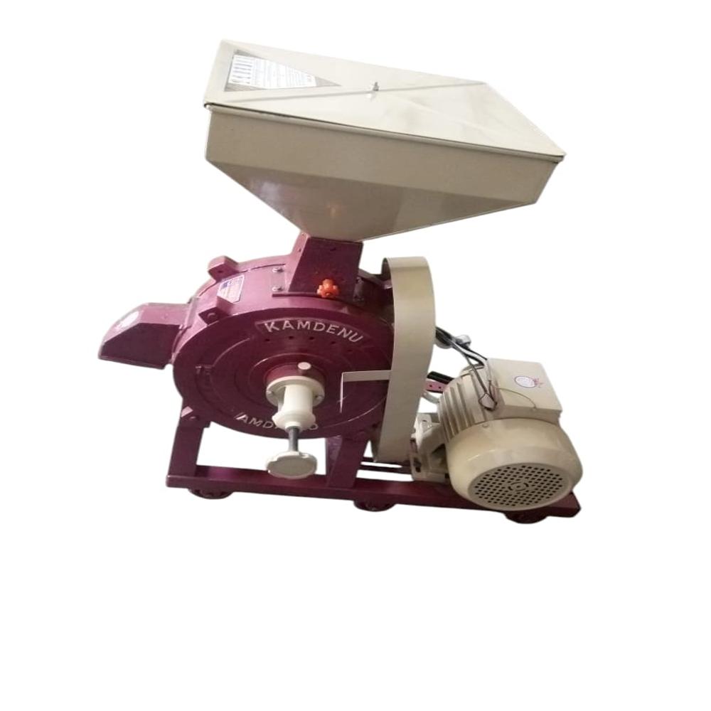 15 Tp Commercial Flour Mill - Mild Steel/cast Iron, 2500x1200x1800 Mm, Purple/grey | 180 Kg Hopper, 625 Kg/hr Output, Manual Control
