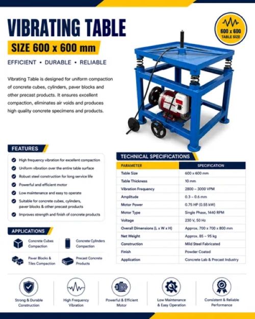 Concrete Testing Vibrating Table
