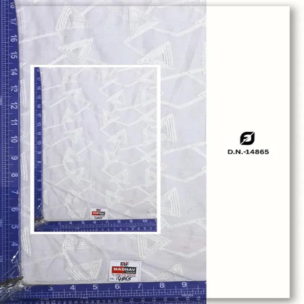 White Cambric Cotton Veil Lace Embroidery Fabric