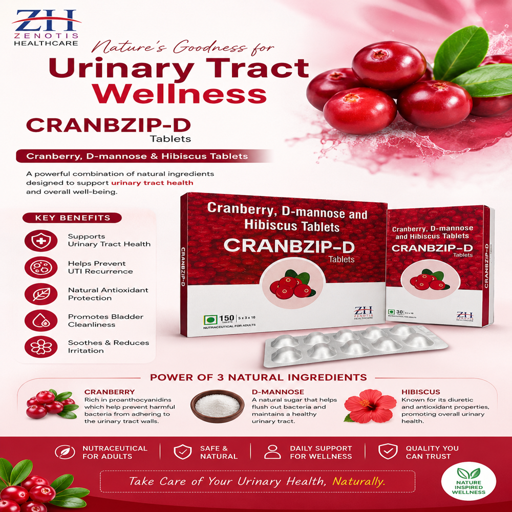 Cranberry, D-mannose and Hibiscus Tablets 