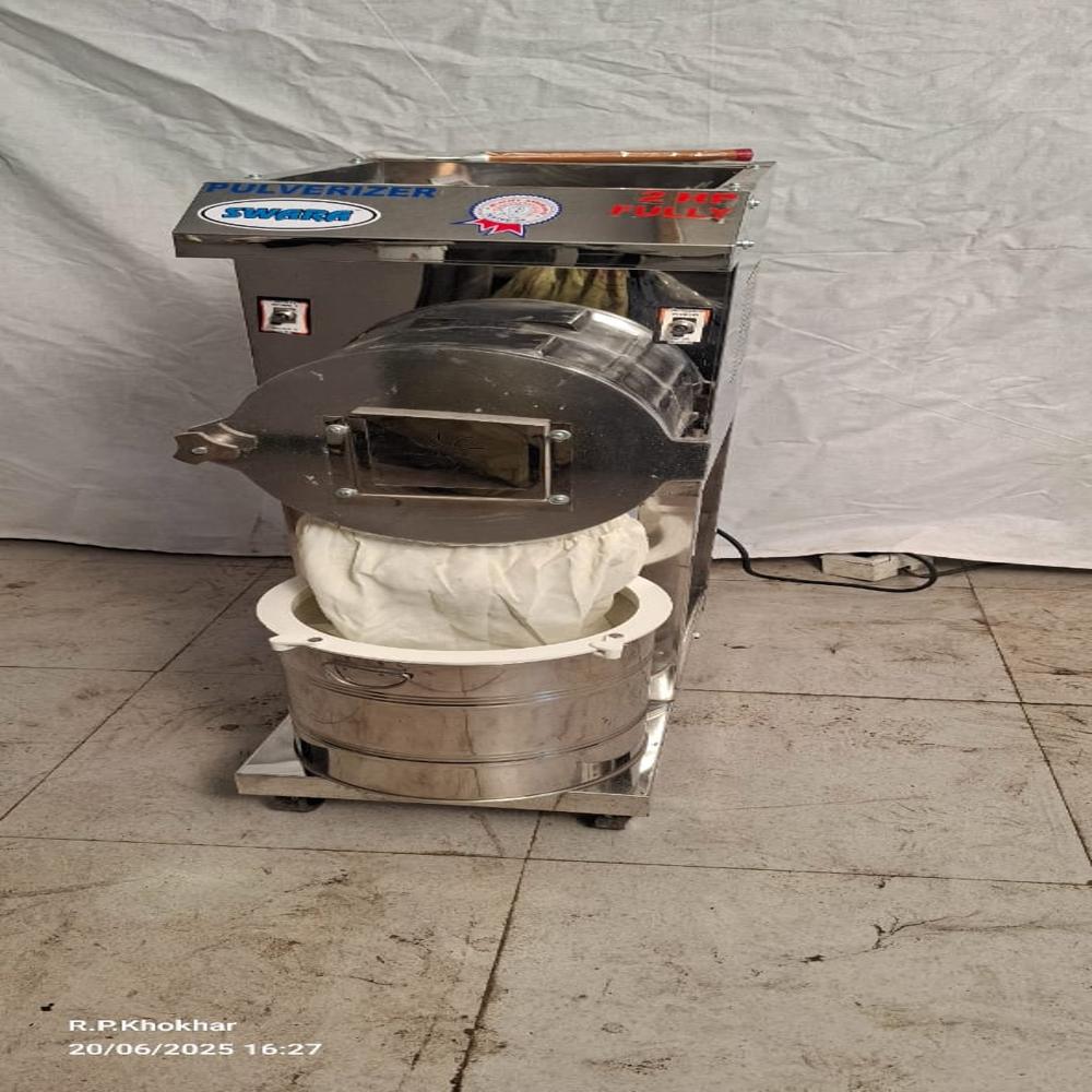 2hp Fully Automatic Ss Pulverizer - Stainless Steel, 580x430x1080 Mm, 20-25 Kg/hr Capacity, Castor Wheels