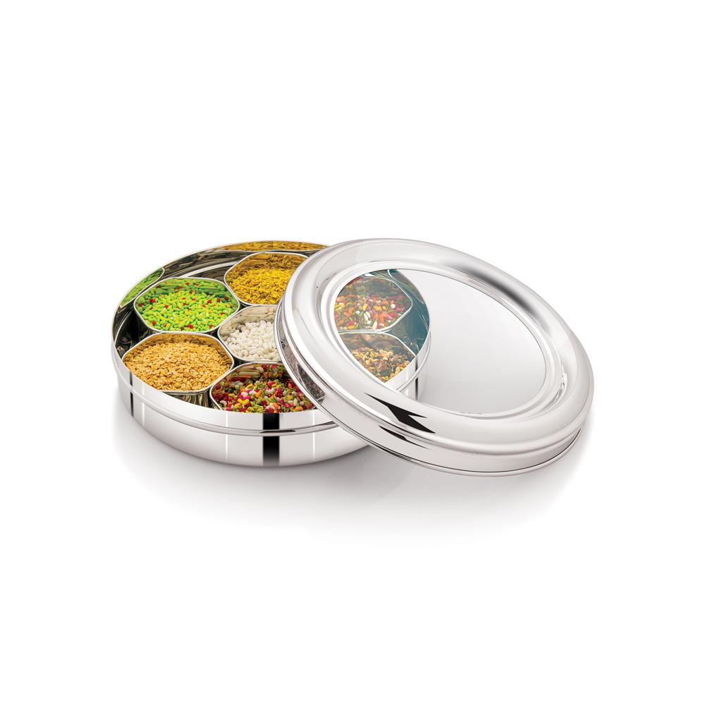 STAINLESS STEEL  SATURN DRY FRUIT ROUND SEE THRU