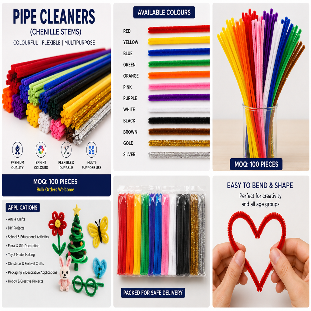 Colourful Pipe Cleaners / Chenille Stems 