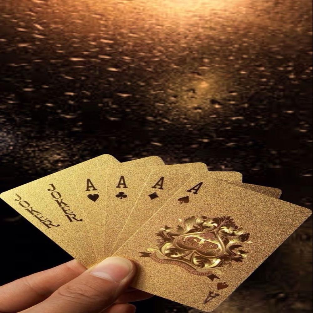 Gold playing cards
