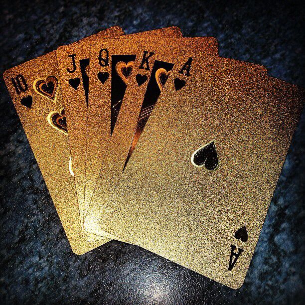 Gold playing cards