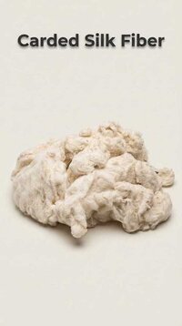 Carded Silk Fibres