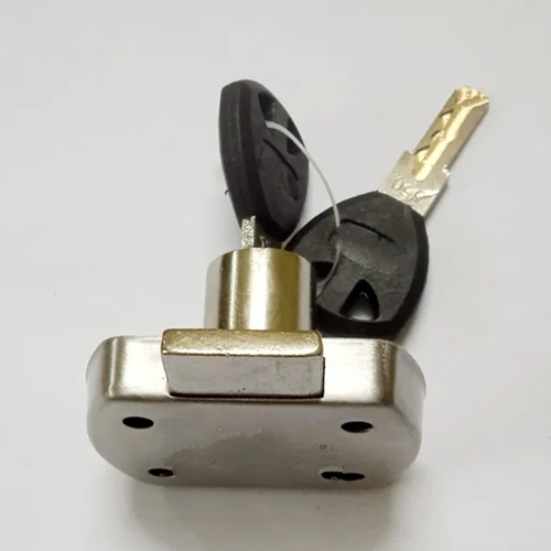 Multipurpose Lock With Wave Key - Iron, 25 X 15 X 5 Cm, Silver, Polished Finish , Unique Wave Key Design For Enhanced Security And Easy Installation