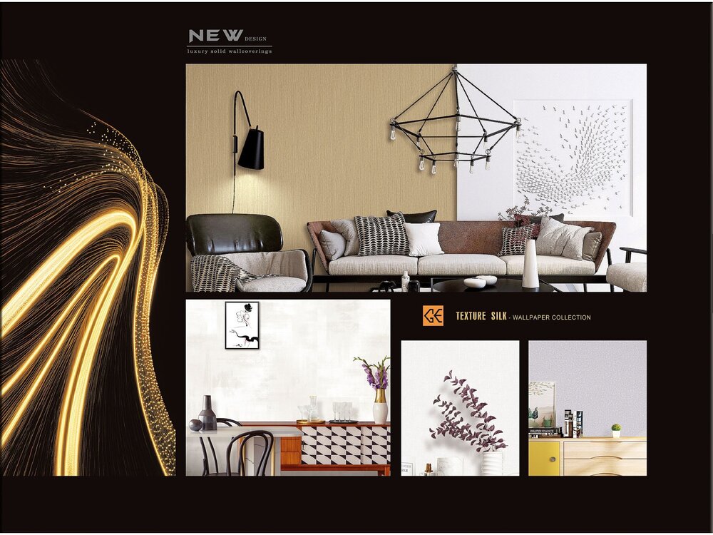 Texture Silk Roll Wallpapers - Material: Vinyl