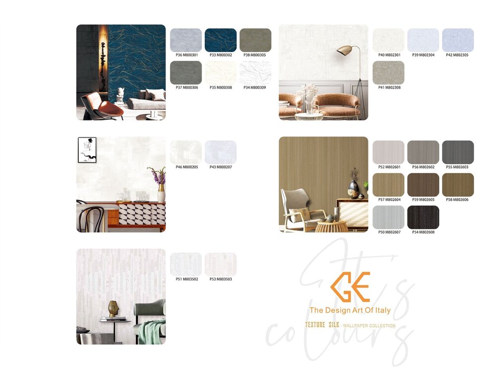 Texture Silk Roll Wallpapers - Material: Vinyl