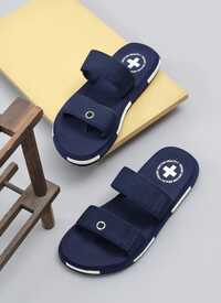 Blue Double-Strap Orthopedic Comfort Sandals
