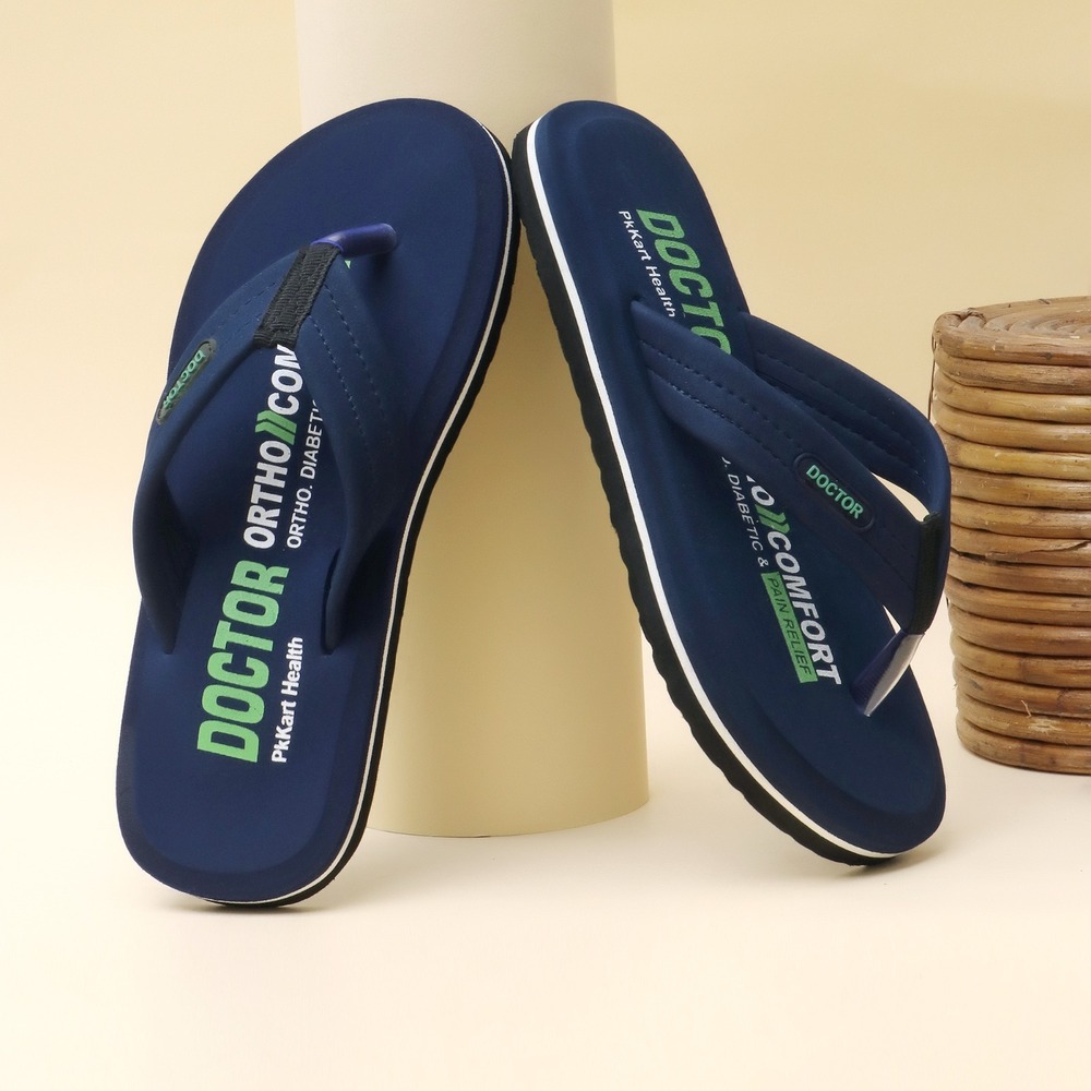 Navy Blue Doctor Ortho Comfort Thong Slippers