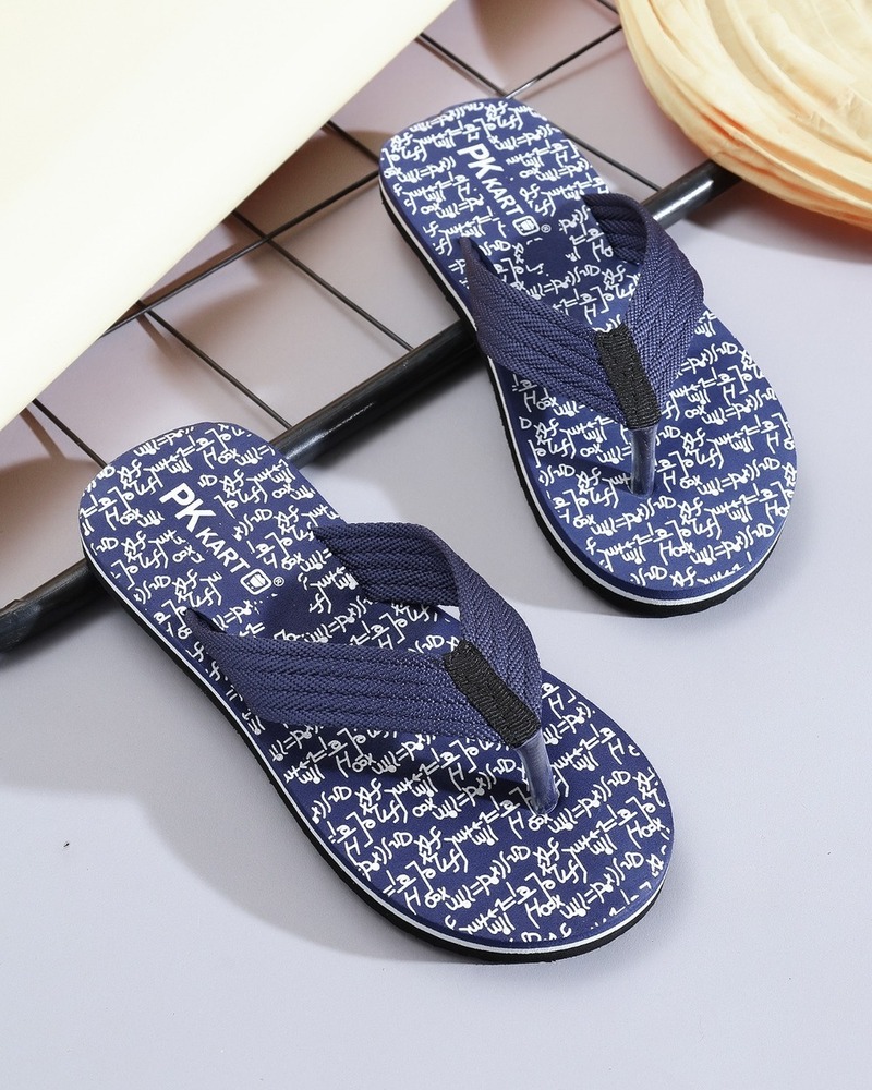 Blue Print Thong Flip-Flops