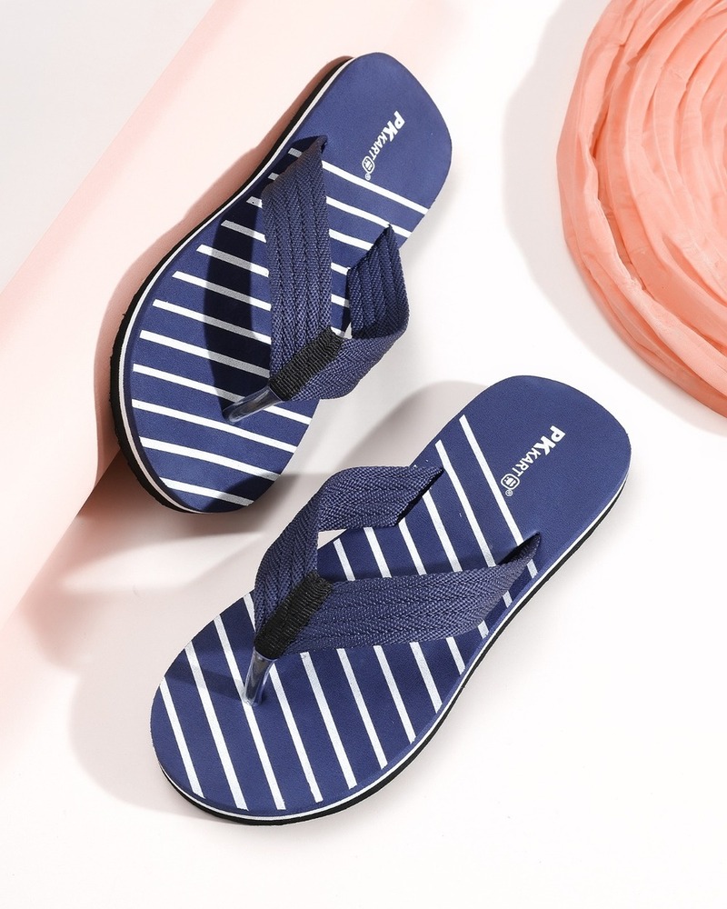 Blue Stripe Comfort Flip-Flops