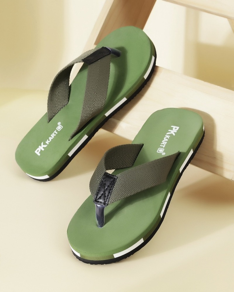 PKKART Green Comfort Thong Flip-Flops