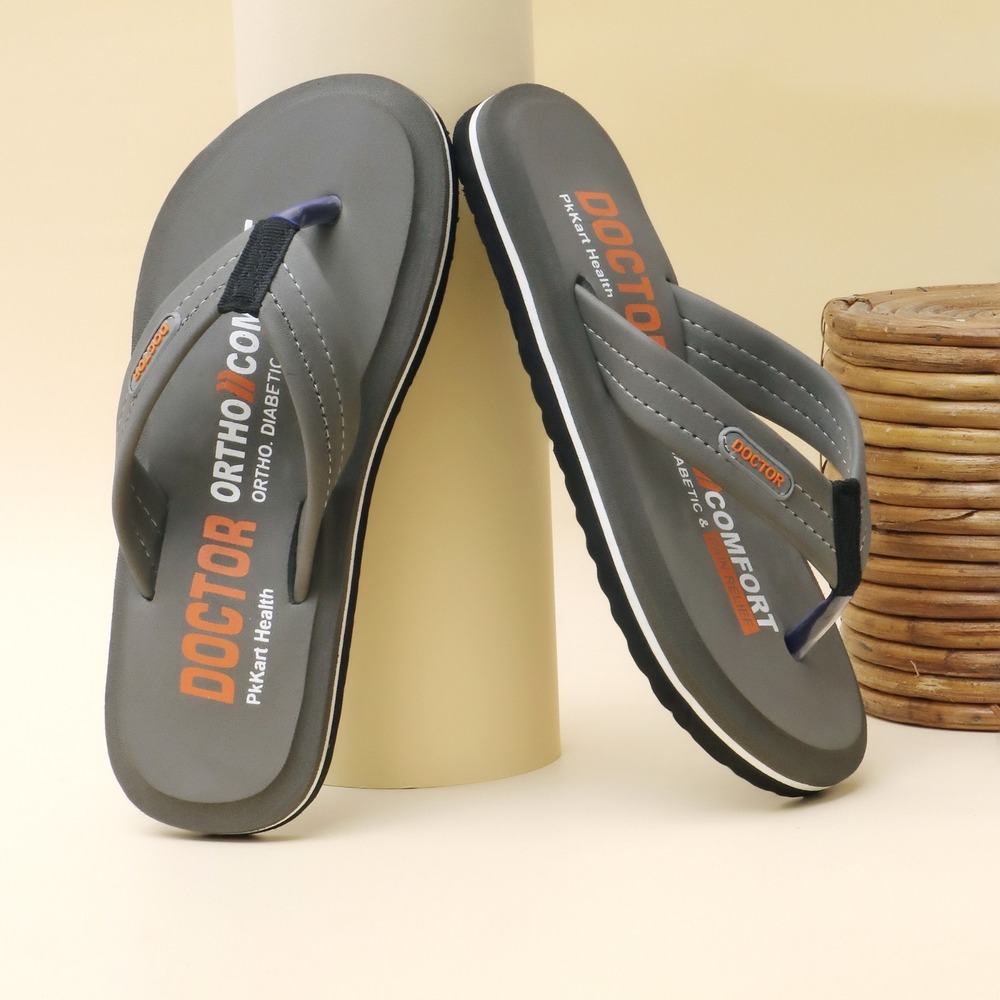 Grey Orthopedic Comfort Flip-Flops