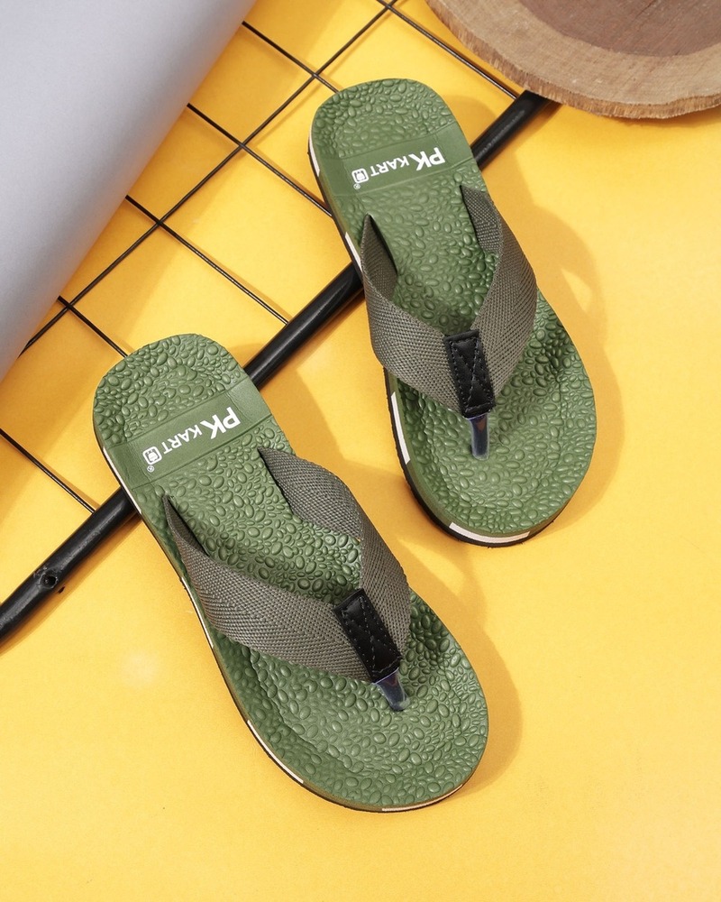 Mens Textured Comfort Thong Flip-Flops