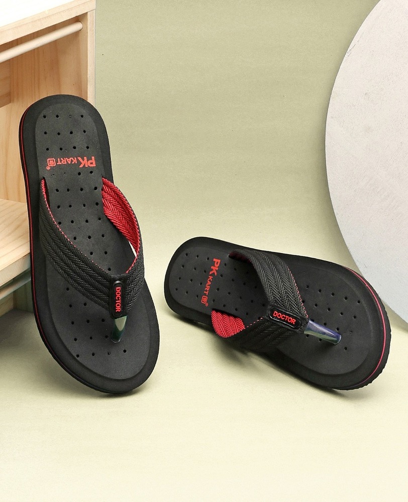 Black & Red EVA Sport Flip-Flops