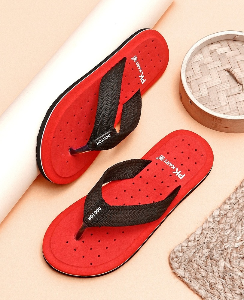 Red Black Doctor Soft Footbed Thong Flip-Flops