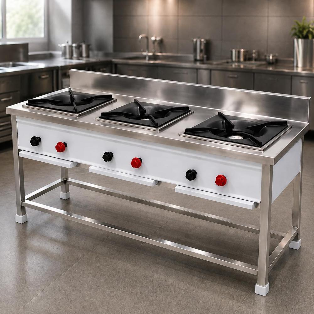 3 BURNER INDIAN COOKING RANGE