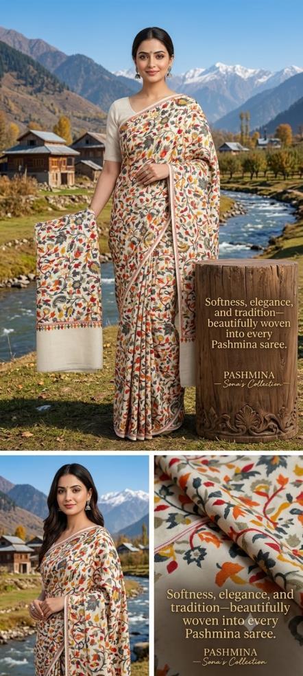 Pashmina Saree