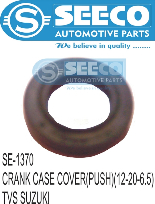 CRANK CASE COVER (PUSH) - Rubber Material, Weight 100-450g | Polished Finish, Zinc Coating, Wave Lip Design for Enhanced Lubricant Retention