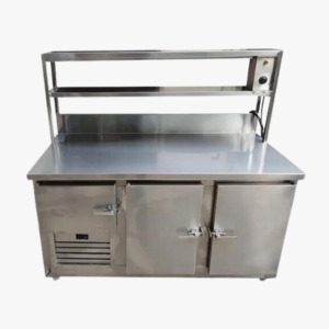Service Counter With 2 Tier OHS And Food Warmer