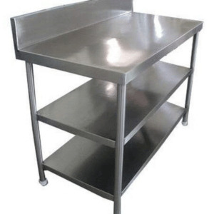 SS Work Table With 2 Under Shelf