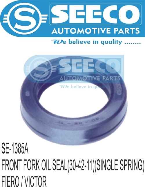 FRONT FORK (SINGLE SPRING) - Rubber, 160-185mm , Polished Finish, Patented Wave Seal Lip Design for Enhanced Lubricant Retention & Contaminant Exclusion