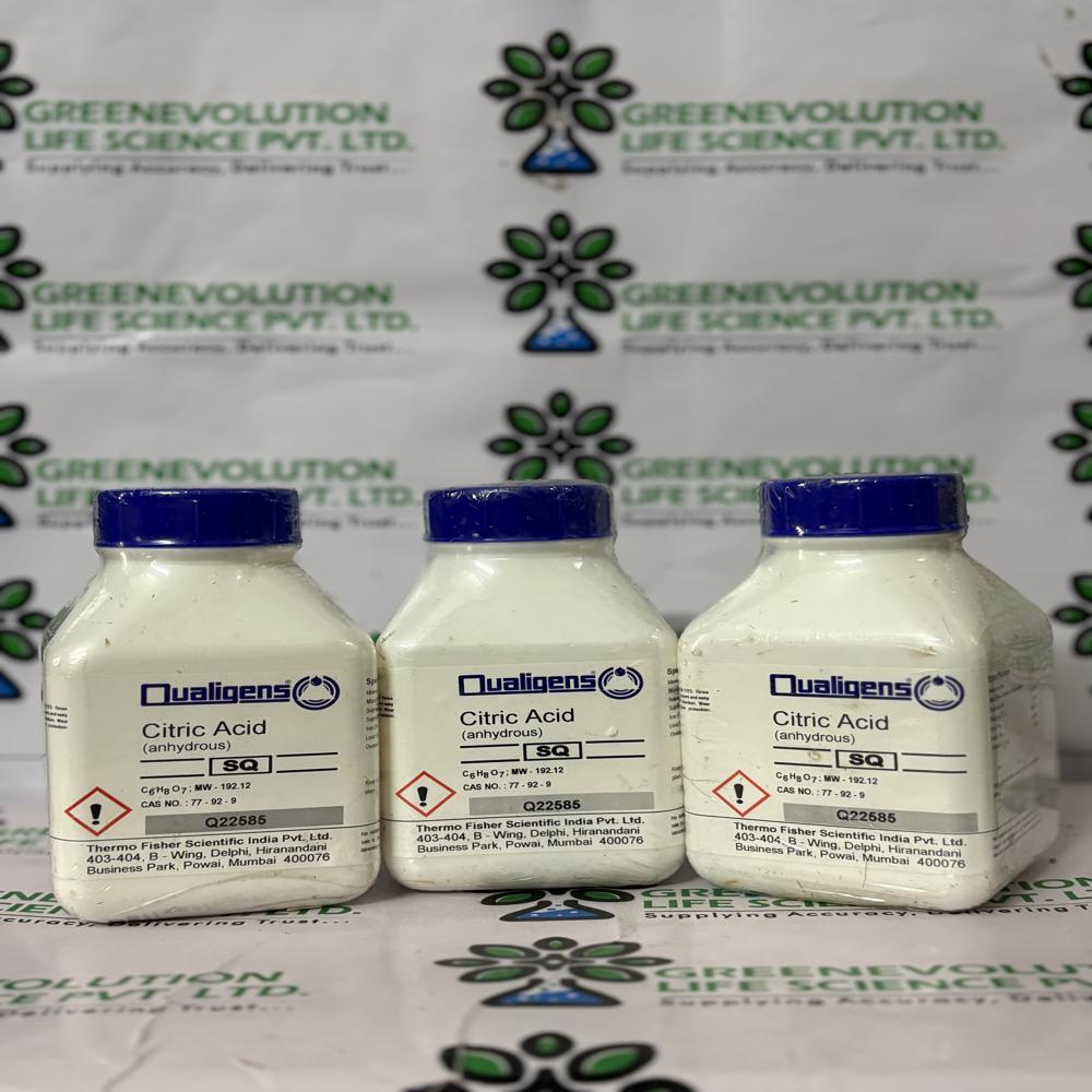 Citric Acid Anhydrous SQ 500g Qualigens