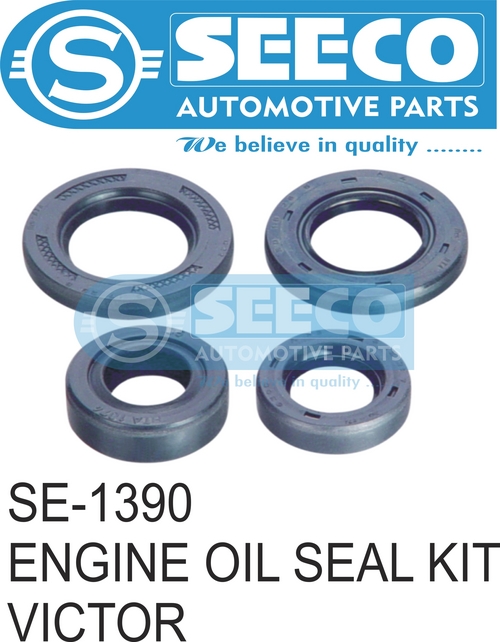 ENGINE OIL SEAL KIT - Rubber, 30.5 x 17.8 x 2.5 cm, Weight 20-100 g | Patented Wave Seal Lip Design, Retains Lubricants, Excludes Contaminants