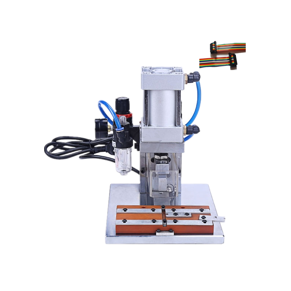 Pneumatic IDC Cable Crimping Machine Bench Press Tool for 8P to 50P Connectors