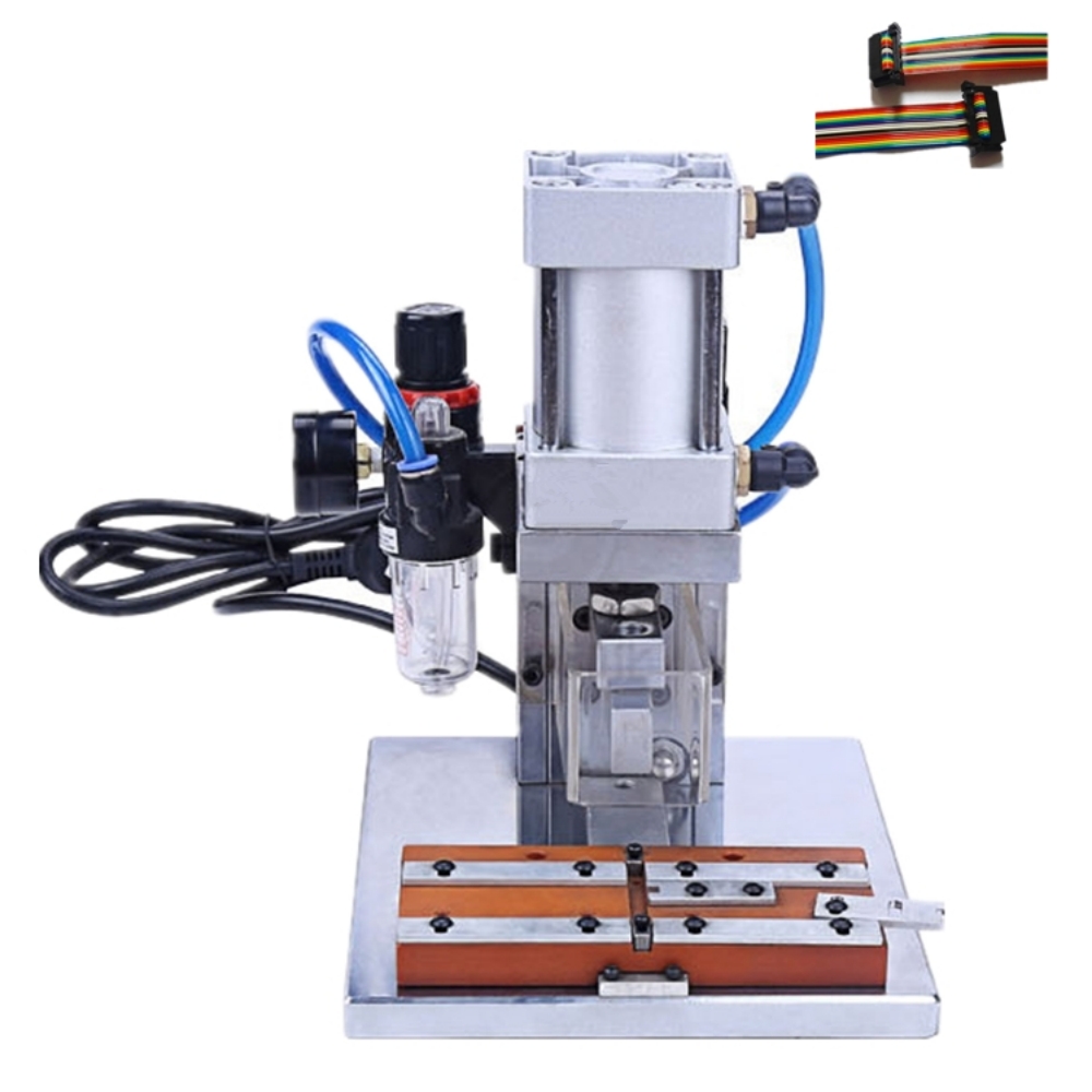 Pneumatic IDC Cable Crimping Machine Bench Press Tool for 8P to 50P Connectors