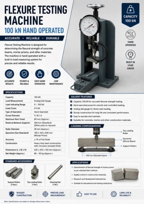 Beam Flexural Testing Machine Hand Operated ,