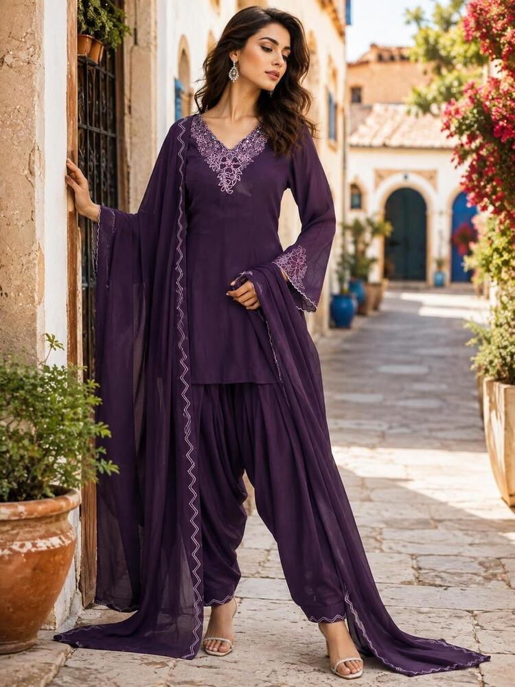 Embroidered Punjabi Salwar Suit