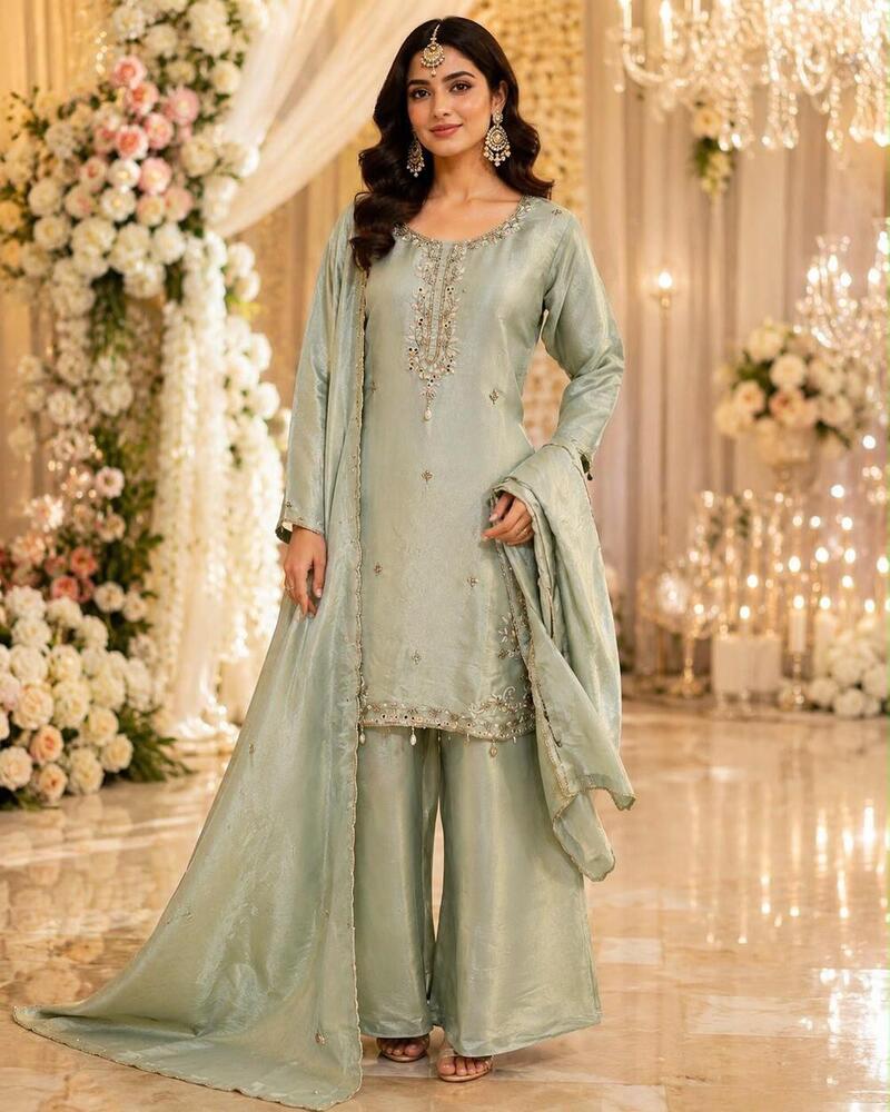 Fancy Pakistani Palazzo Suit