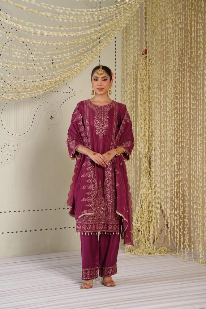 Marron Salwar Kameez